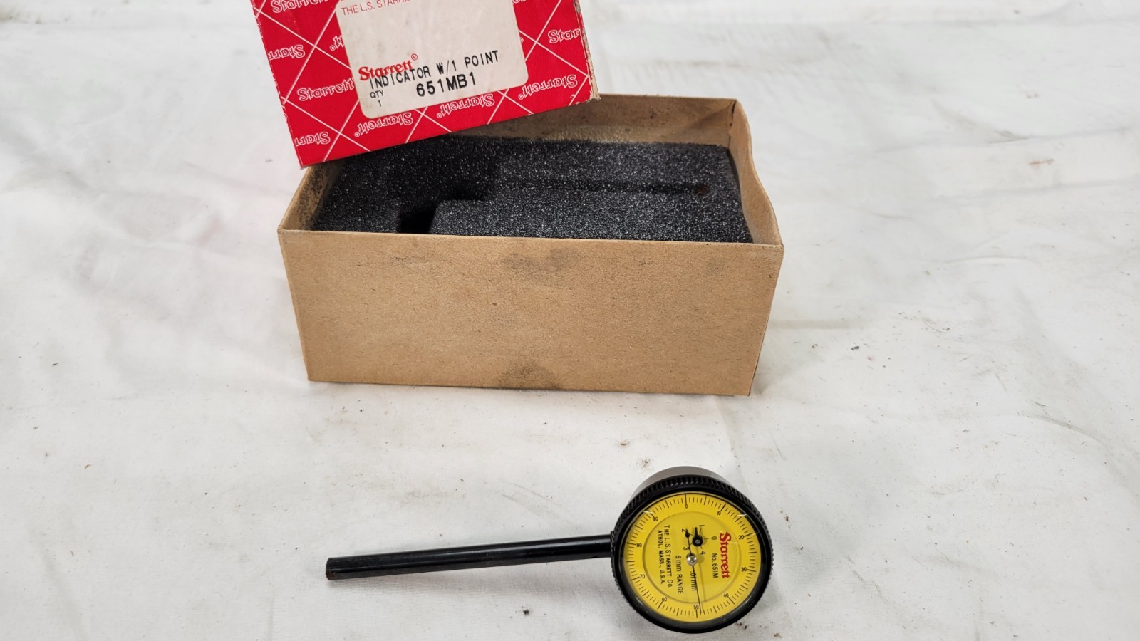 Starrett 651MB1 Back Plunger Indicator 5mm Range 0.01mm Tool SKUC