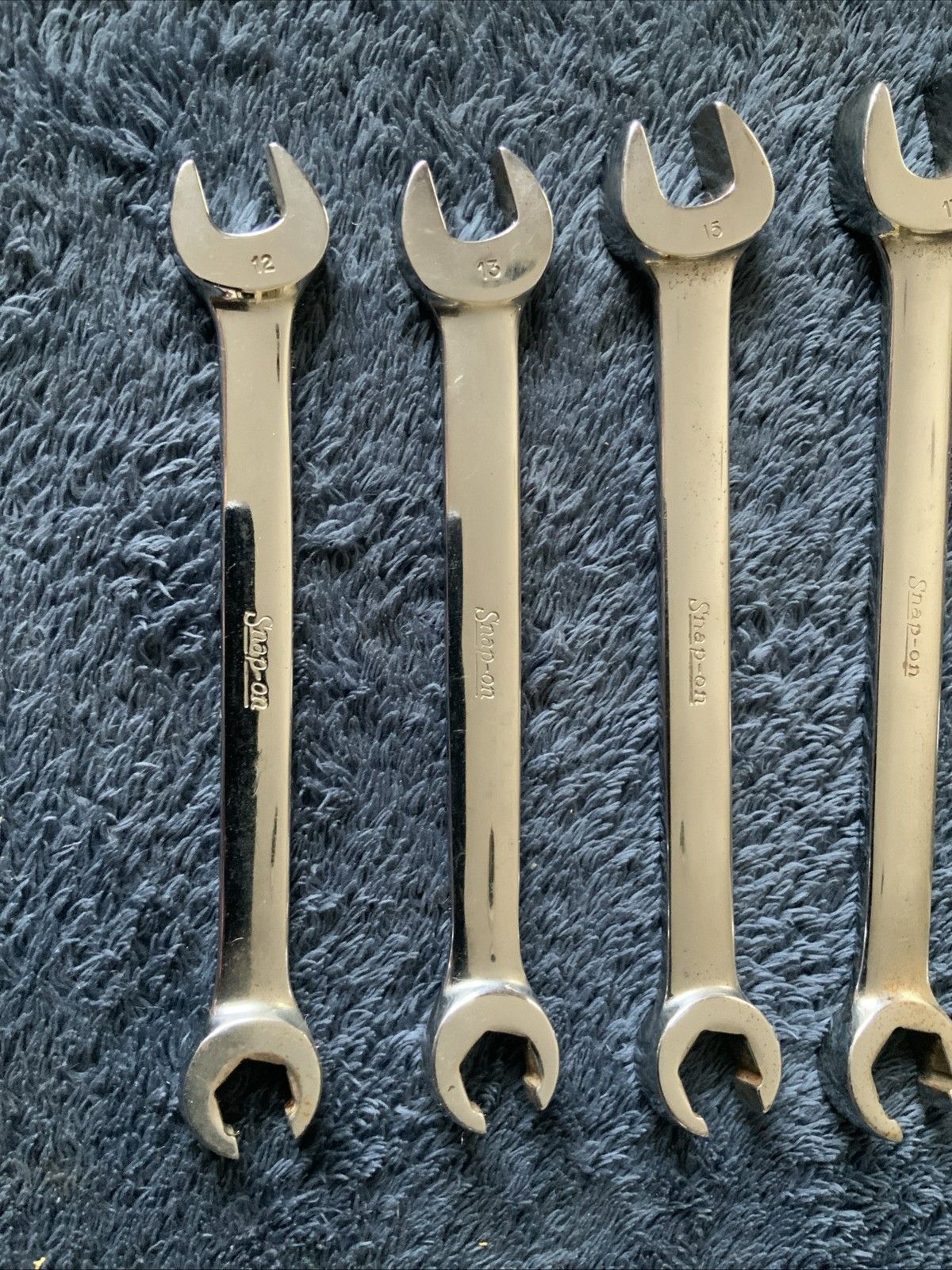 Snap On 5pc Flare Nut End/ Open End Wrench Set….metric, 12, 13, 15, 17, 19……aaa