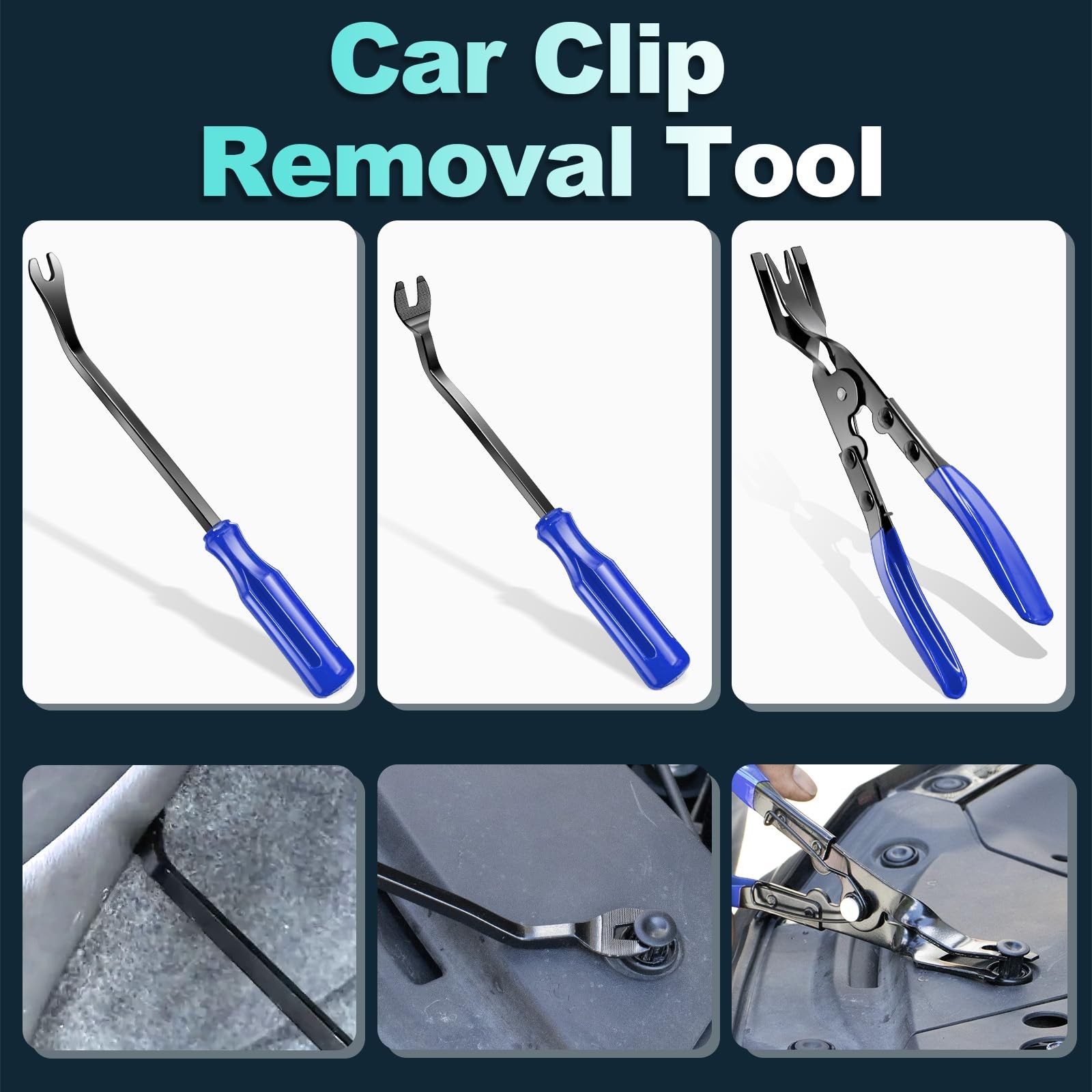 7 Pcs Auto Plastic Trim Removal Pry Tool & Clip Plier Remover Kit for Removal…