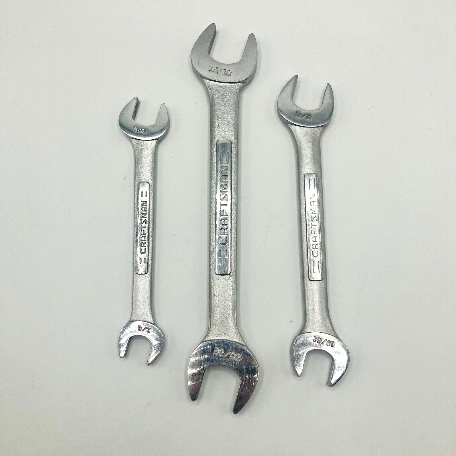 Craftsman Vintage Open End Wrenches (3) VV 44579, 581 & 583 Made in USA 25/32″