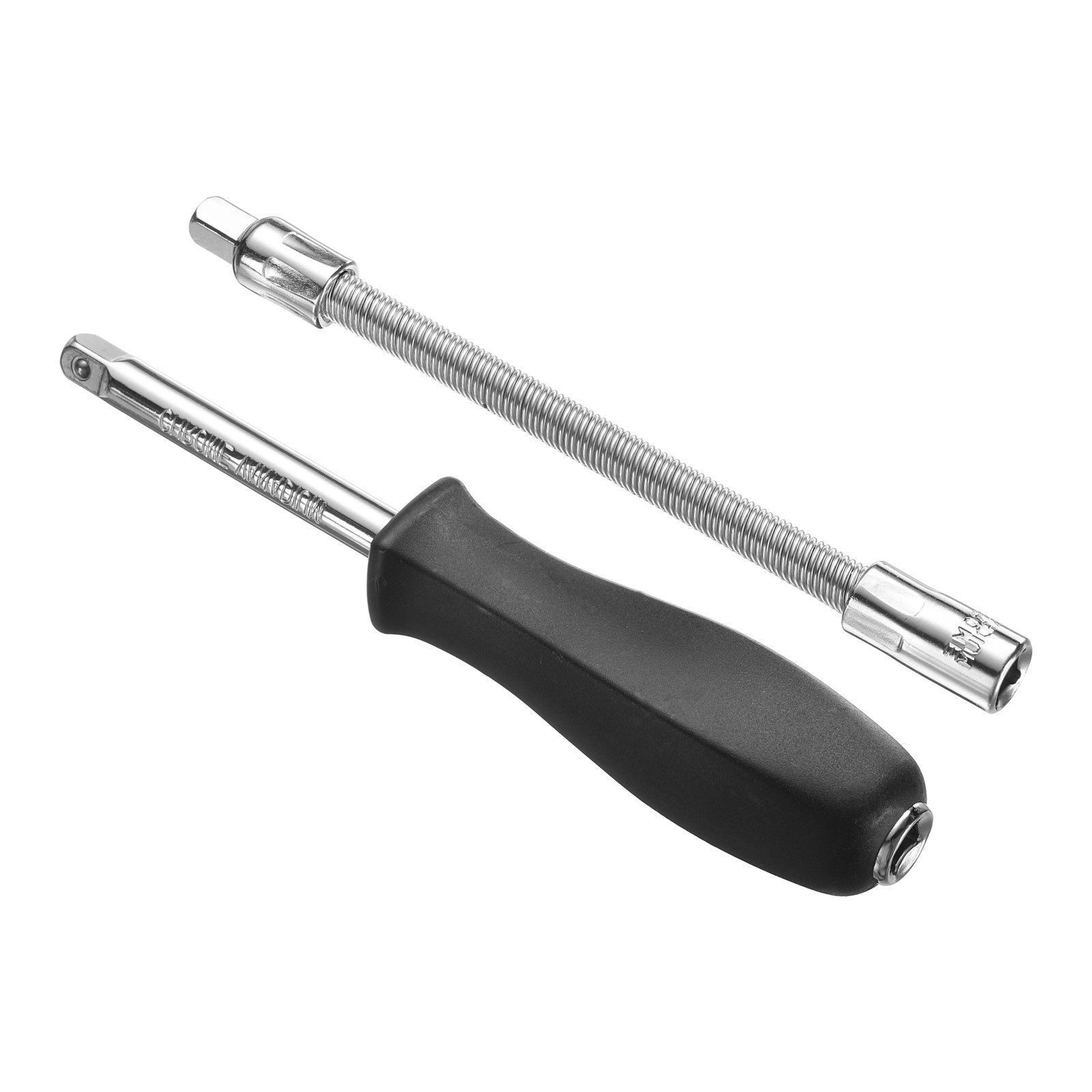 2pcs 1/4″ Drive Spinner Handle w/ 1/4″ Drive Spring Flexible Socket
