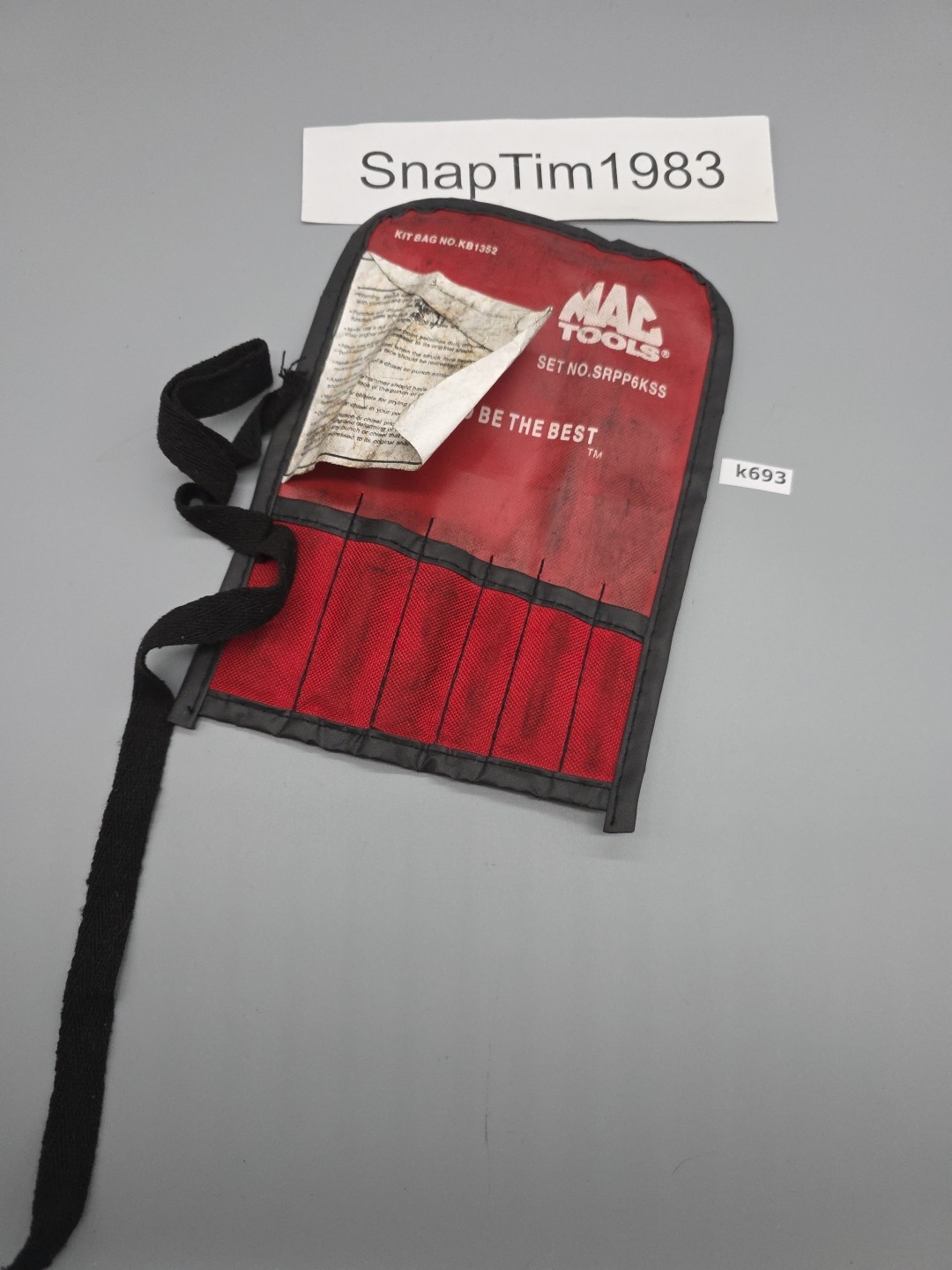 MAC Tools Kit Bag Pouch for Punch Set SRPP6KSS (No Tools Included)