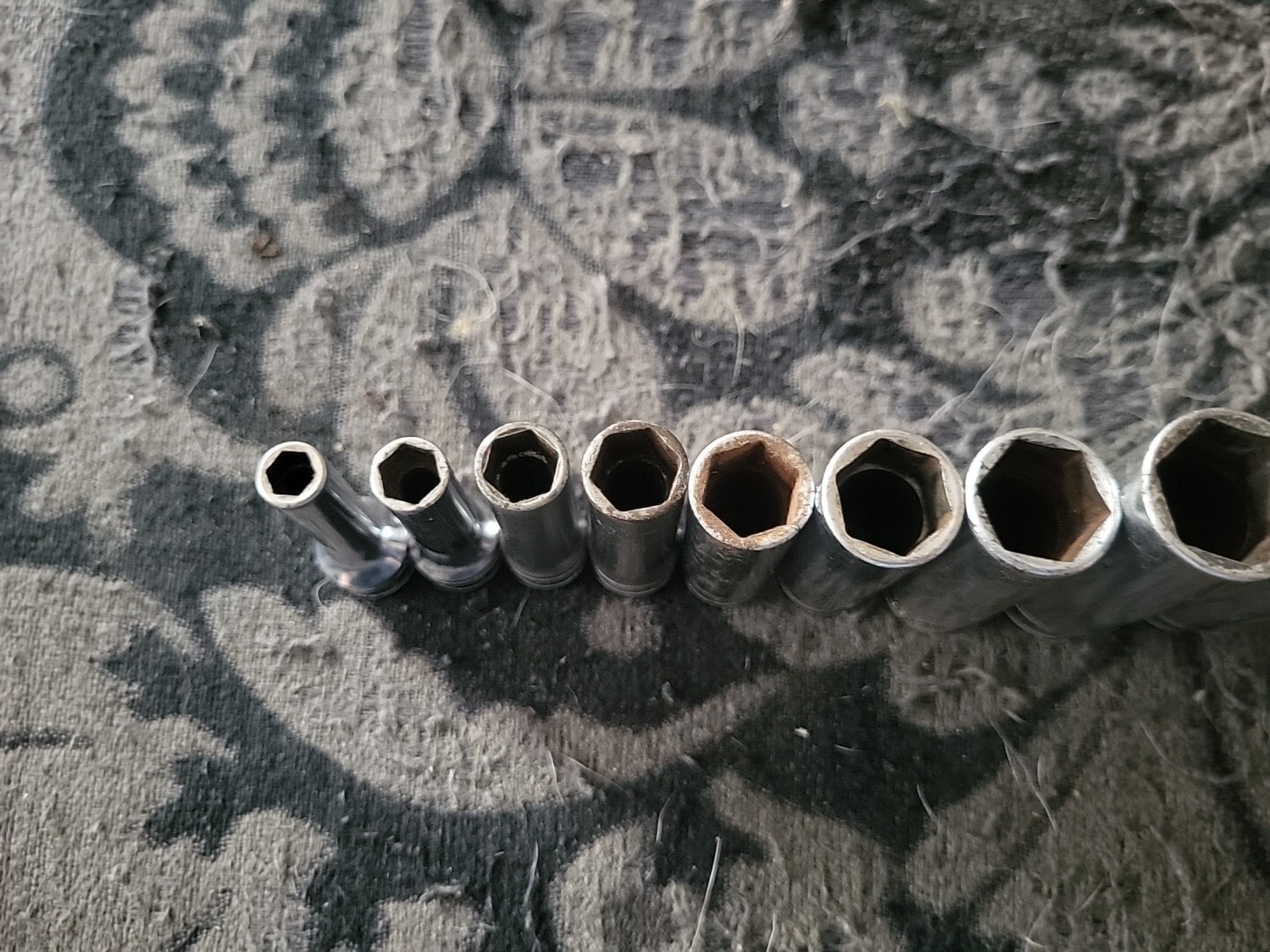 Snap-on 11pc 3/8″ Drive SAE 6pt Deep Chrome Standard Socket Set Deepwell