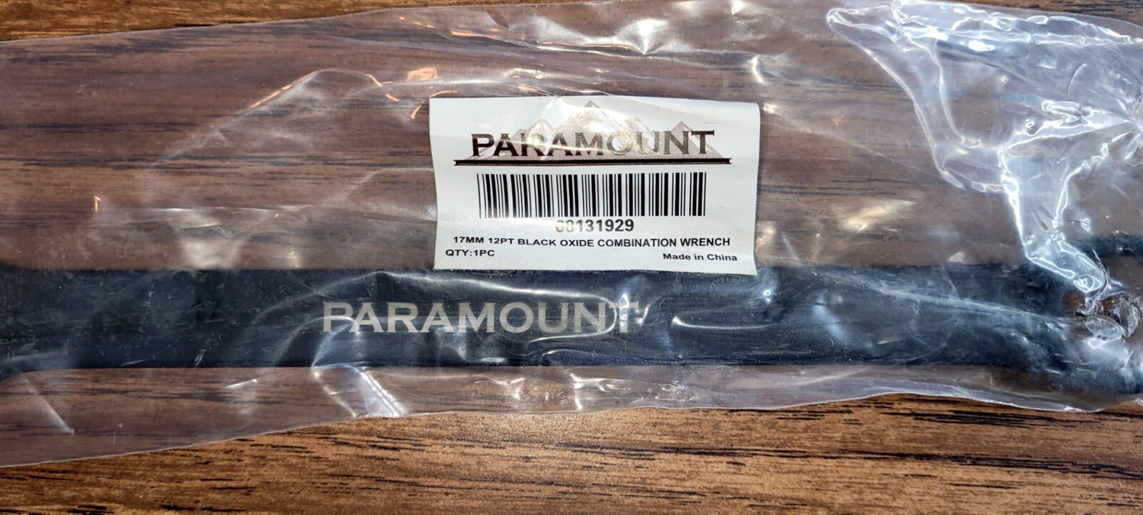 PARAMOUNT COMBINATION WRENCH 17MM 12PT CHROME VANADIUM STEEL BLACK FINISH