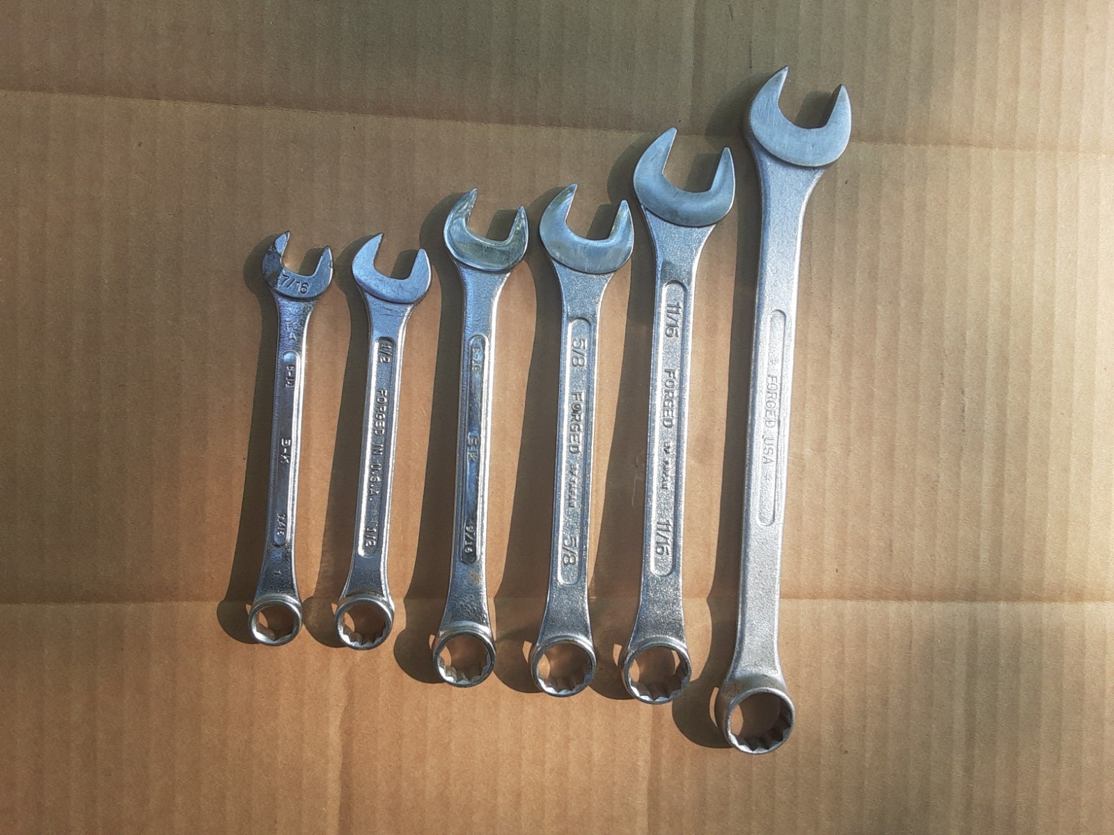 6 Piece SAE Combination Wrench Set/ Multiple Brands 7/16-3/4″