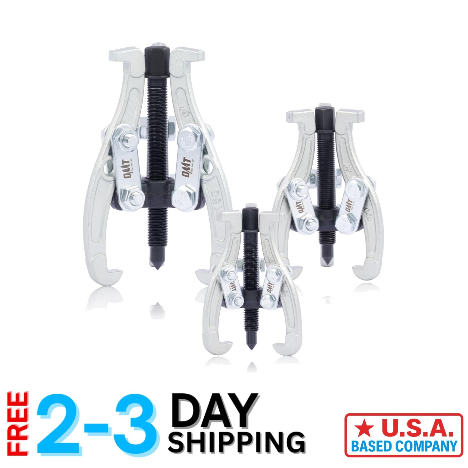 Professional Grade Gear Puller Set with Multiple Sizes – 3 Jaw Heavy Duty Tools