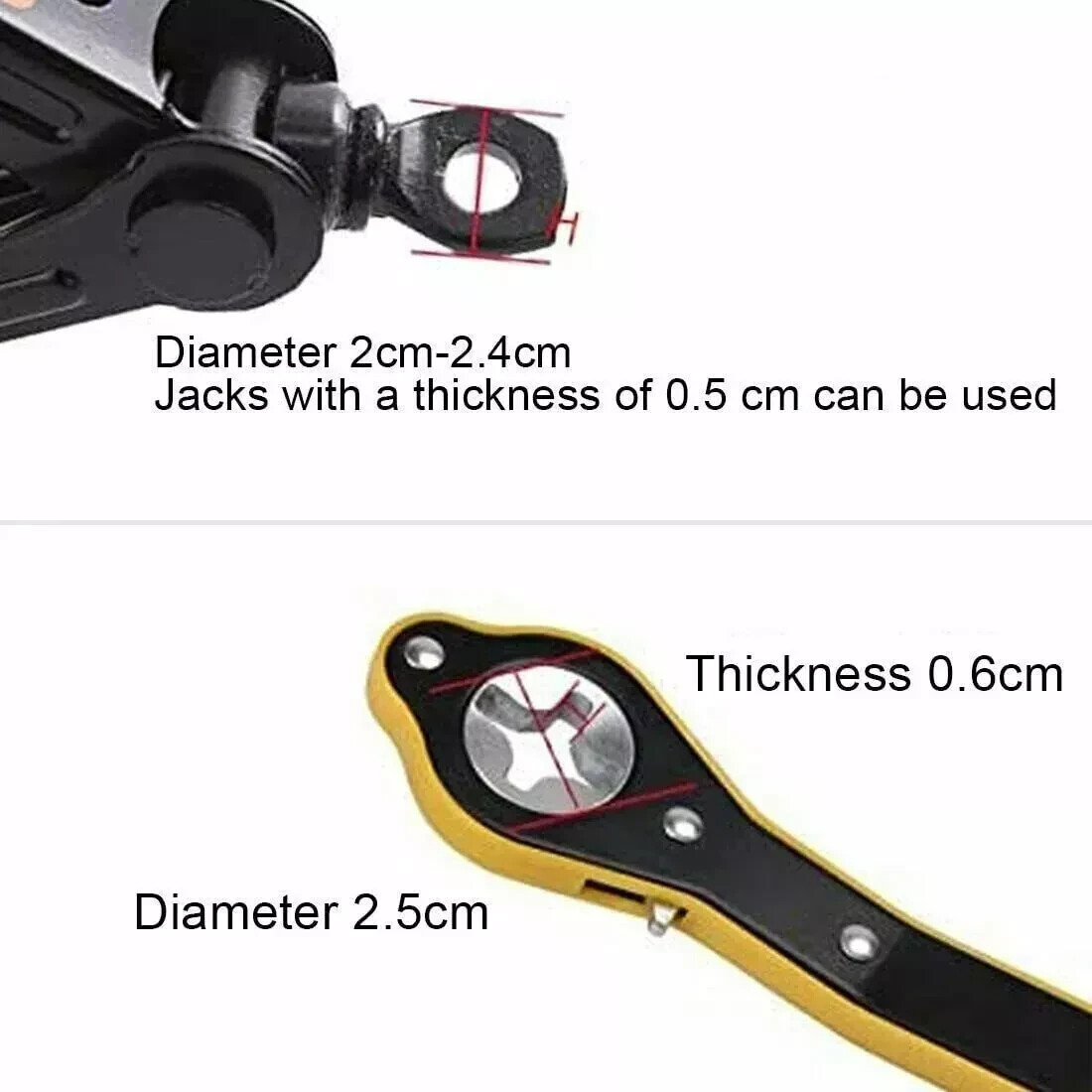 Auto Labor-Saving Car Scissor Jack Ratchet Wrench Garage Tire Wheel Lug Wrench