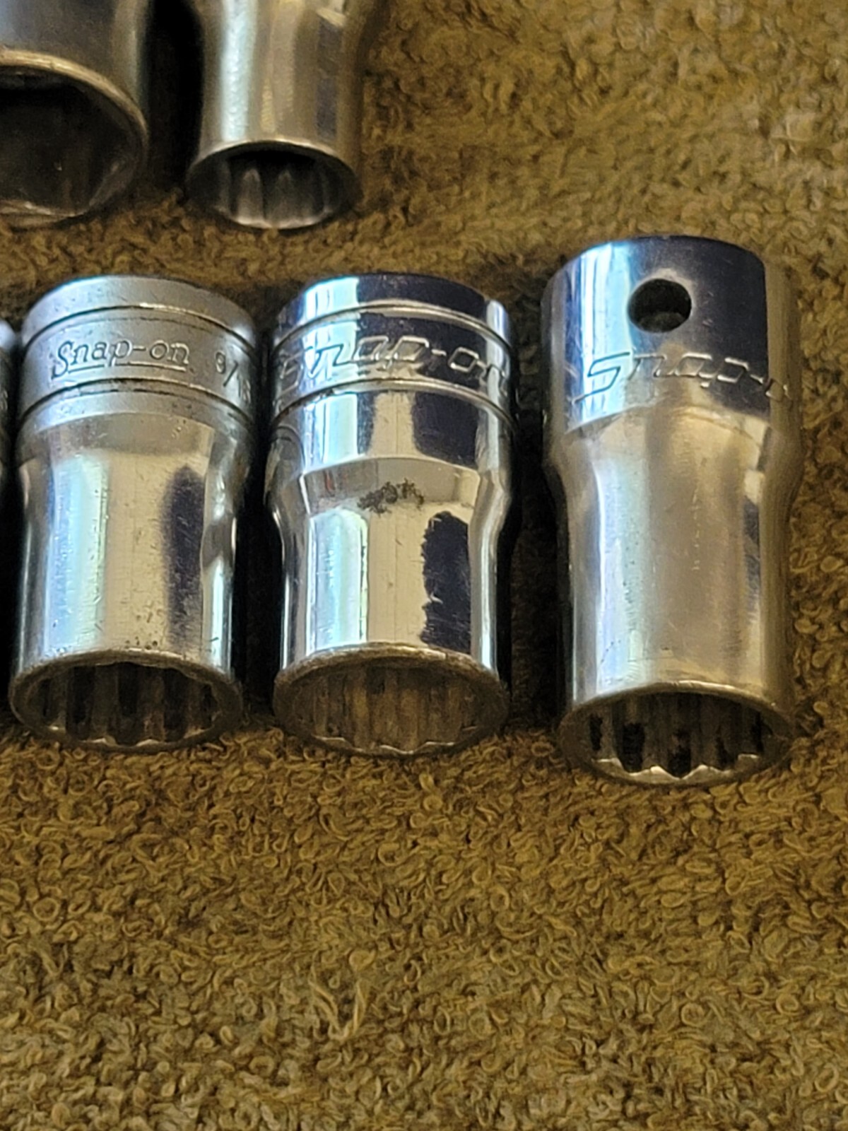 7 Snap-on SW181 SDH TW241 Socket Set Sae 3/4 9/16 7/16 12 Point 1/2″ Drive