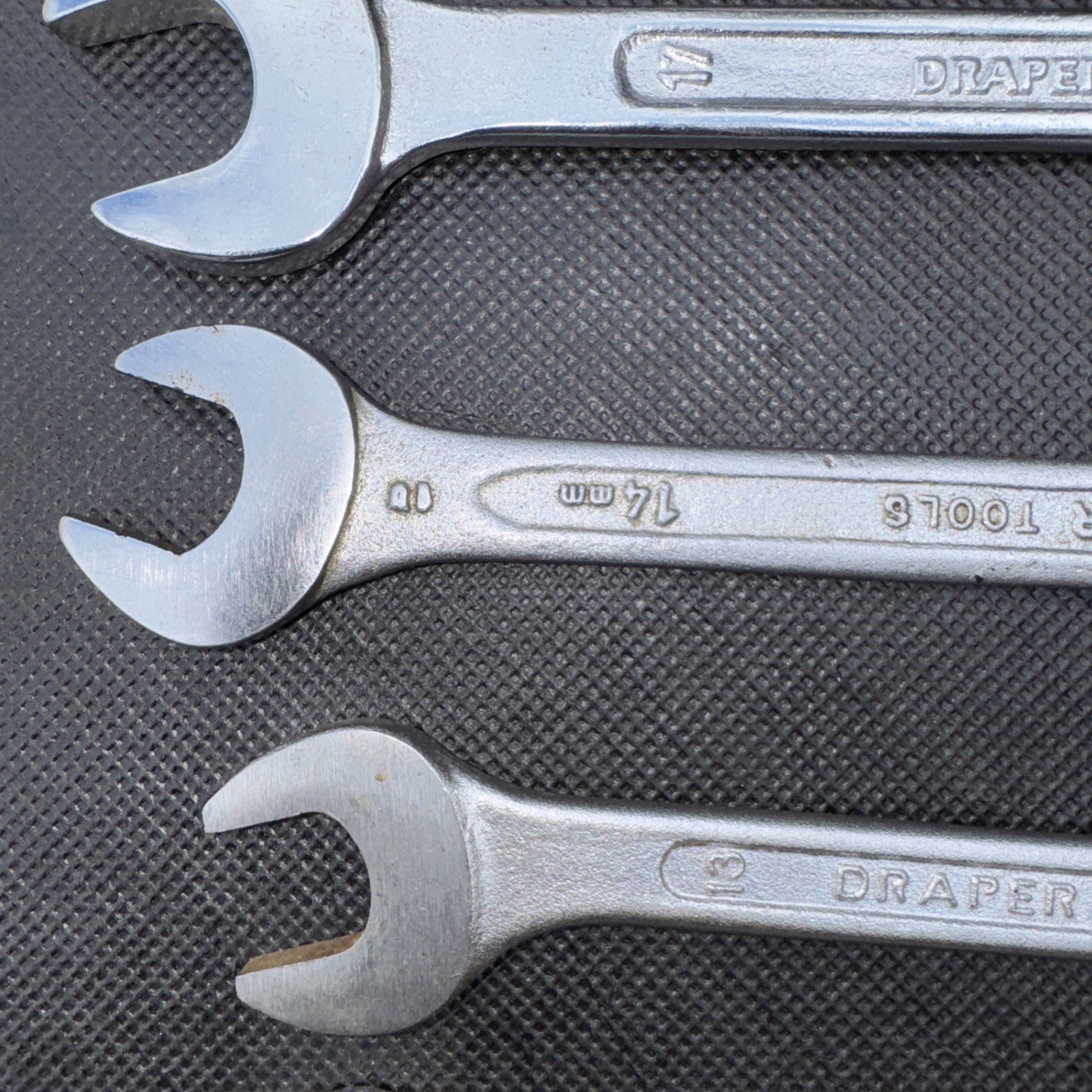 6 X Vintage Draper 17mm 14mm 13mm 12mm 11mm 10mm Combination Spanner