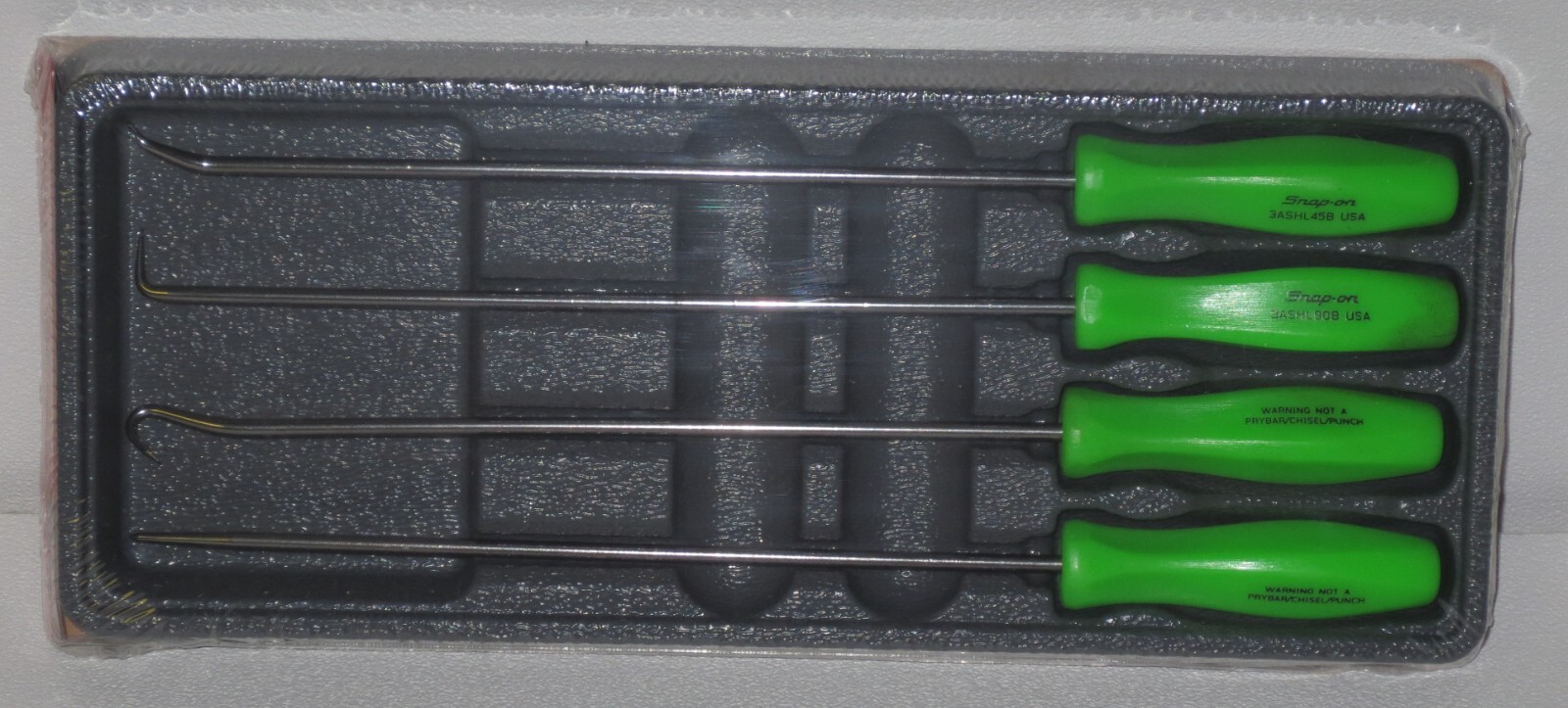 NEW! Snap-on Pick Set, LONG SHAFT, ASAL204BG *GREEN HARD HANDLES* NEW & SEALED