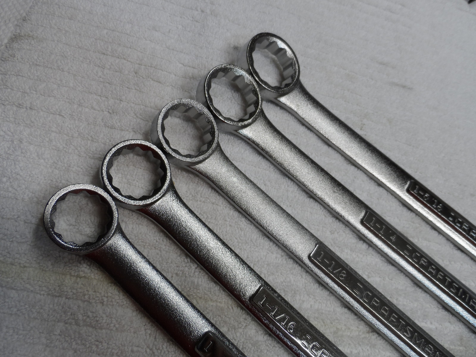 Craftsman SAE Combination Wrench Set, USA NOS, 12 pt, 1″ to 1-5/16″ – 5 pcs