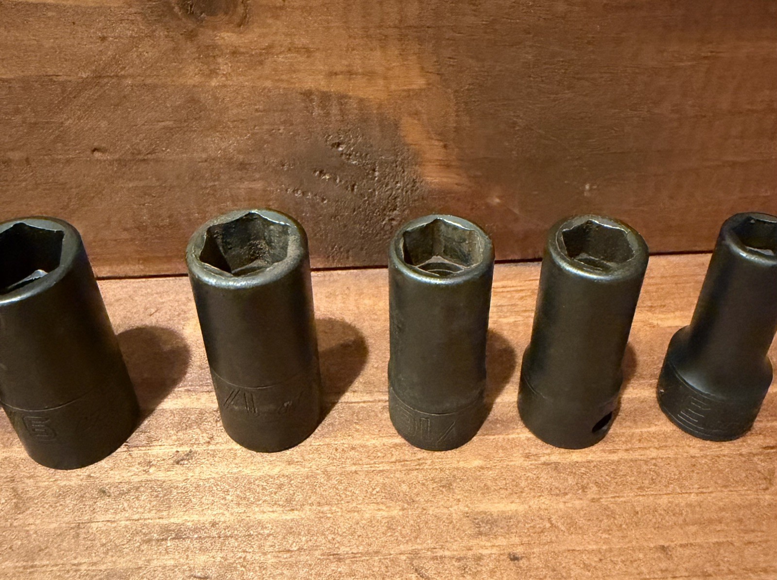 Snap on 3/8” Drive 10Pc 6pt SAE Semi Deep Impact Socket Set 5/16-7/8”, 210IMFSYA