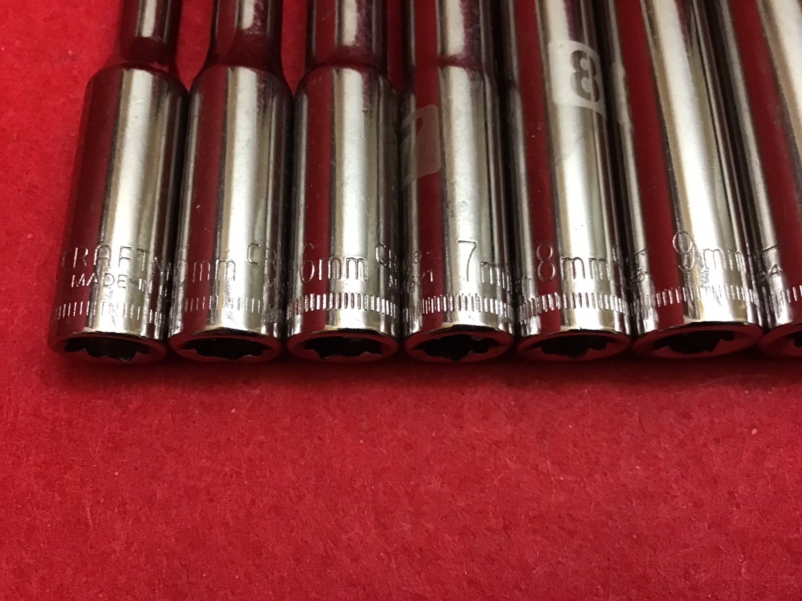 NEW CRAFTSMAN USA 1/4” DR. METRIC DEEPWELL ( 15 PC. ) SOCKET SET 4-14mm