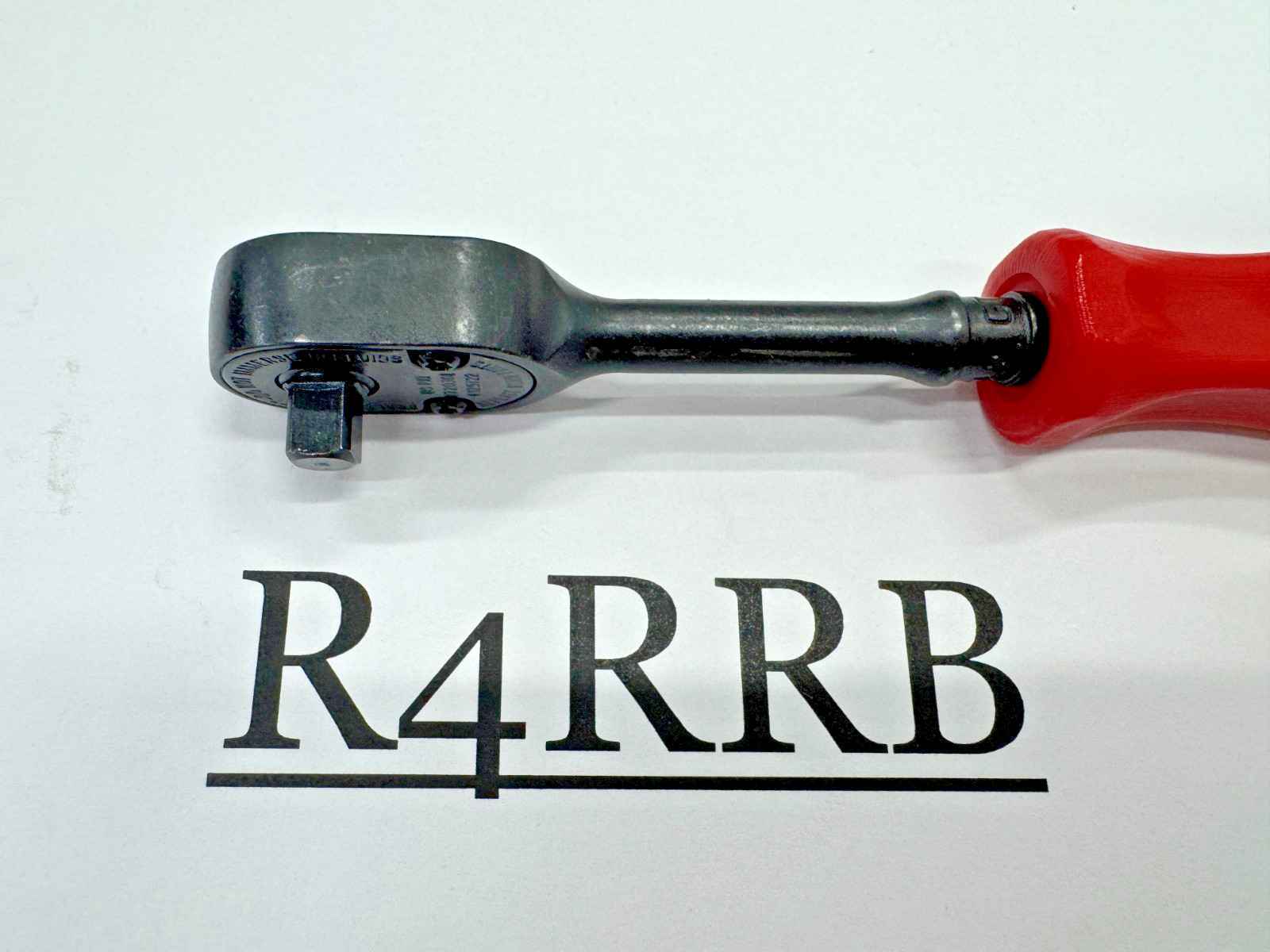 Snap-on Tools RARE CLASSIC RED 1/4″ Drive Hard Grip Black Fixed Ratchet GTHLD72R