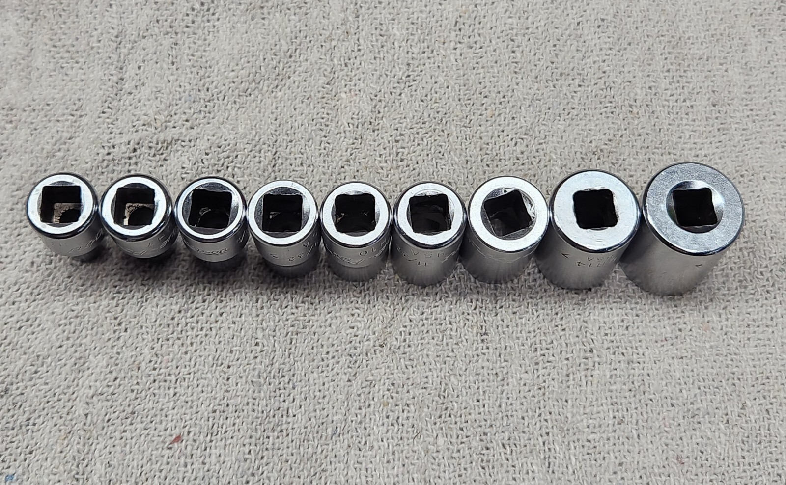 Blue Point Snap on 1/4″ Drive Standard Socket Set Chrome 6 Point