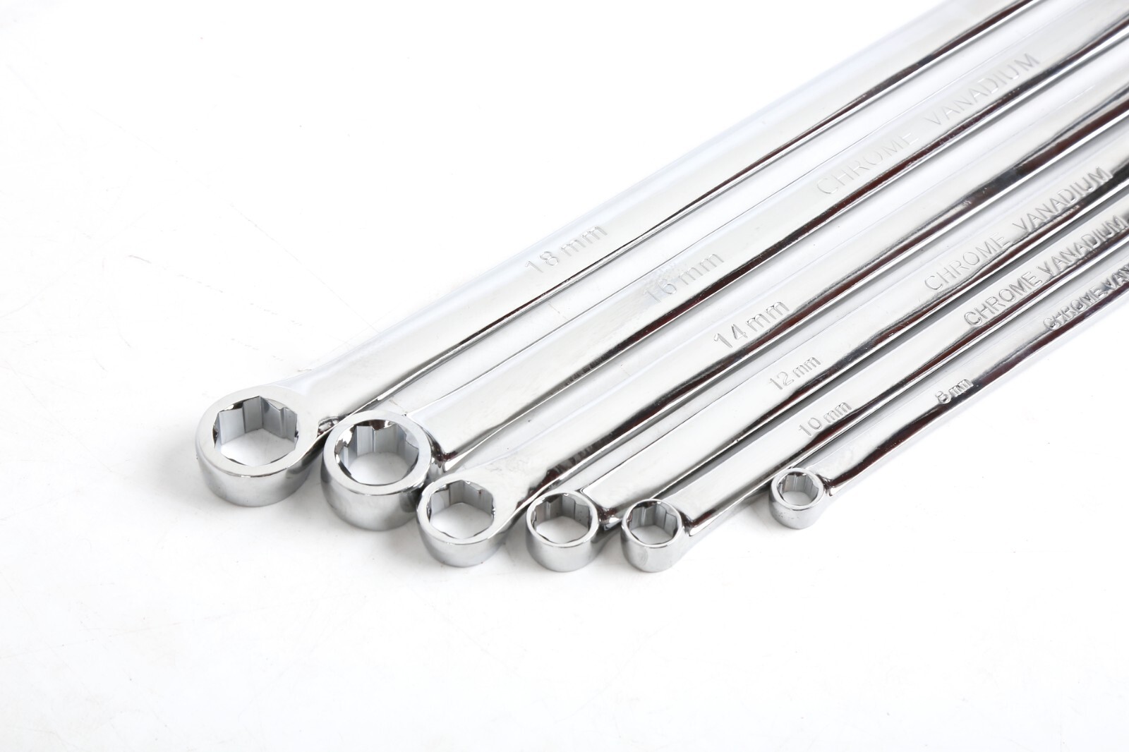 6pc Metric Bolt Extractor Offset Wrench Set 6-Point Box End CRV Bolt Remover Set