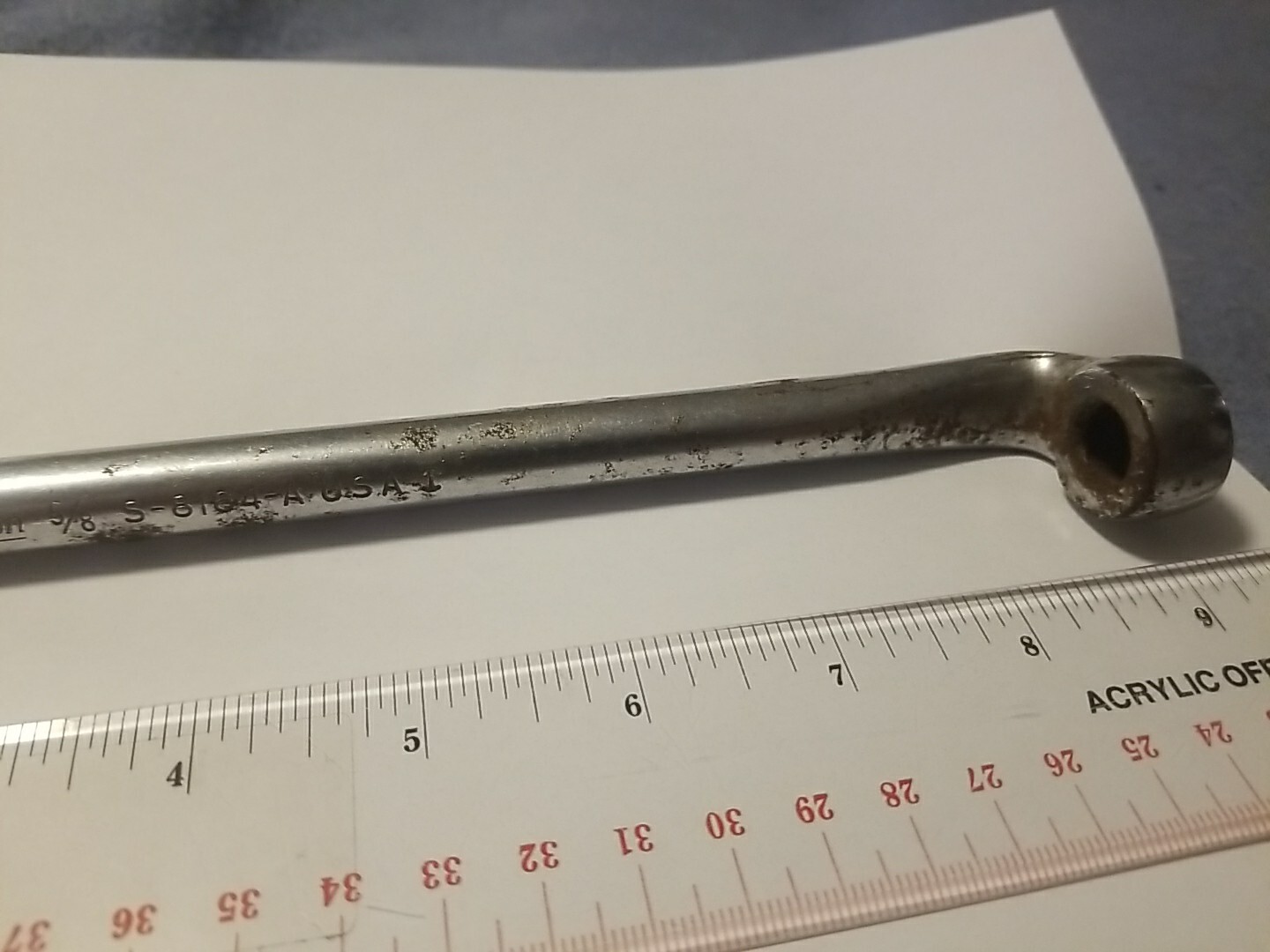 Snap-on Tools Starter & Head Bolt Obstruction Box End Wrench S-8164-A 5/8″ USA