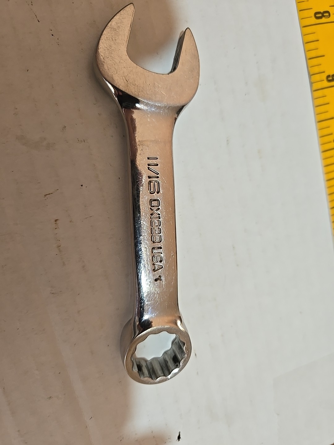 Snap-on OX122B 11/16” 12 Pt Stubby Combination Chrome Wrench 11/16in. Snap On
