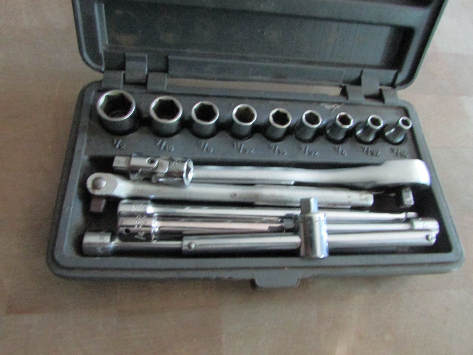 Vintage Craftsman 1/4″ Drive SAE Socket Set USA -V- VJ RACHET extras included