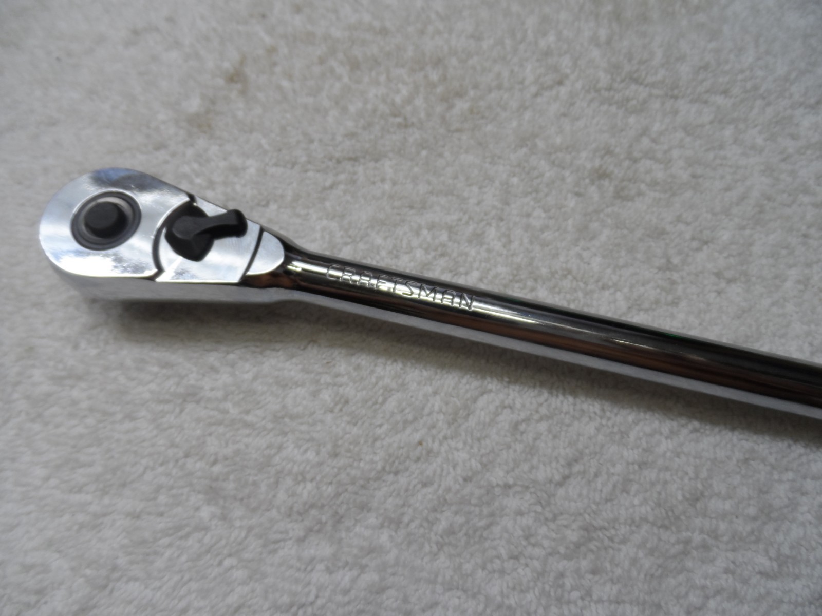 Craftsman 3/8 Drive Full Polish Long Handle Ratchet, made in USA, VR – PN 44833