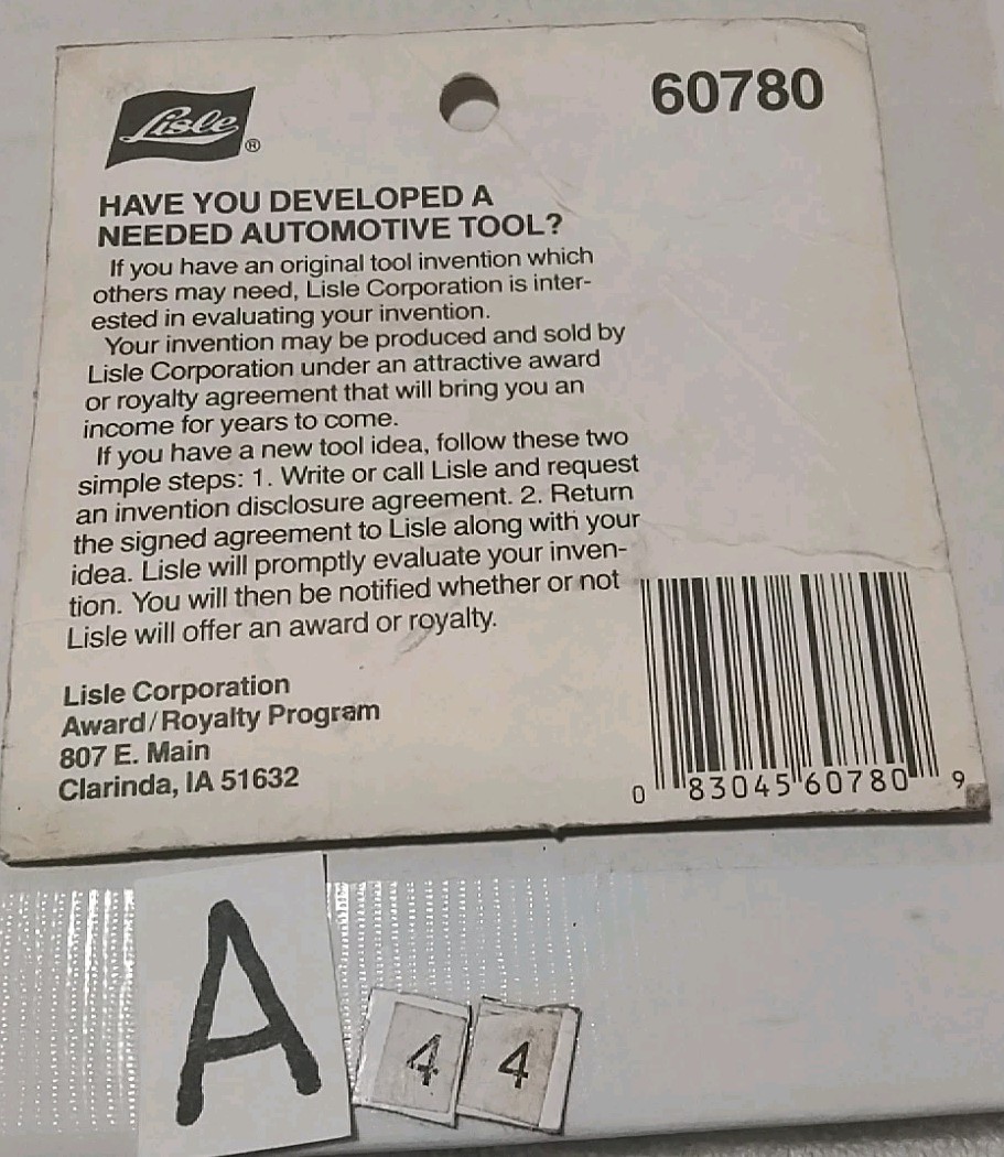 60780 LISLE USA-MADE 10MM 12PT TRIPLE SQUARE INTERNAL WRENCH BIT USA 🇺🇸