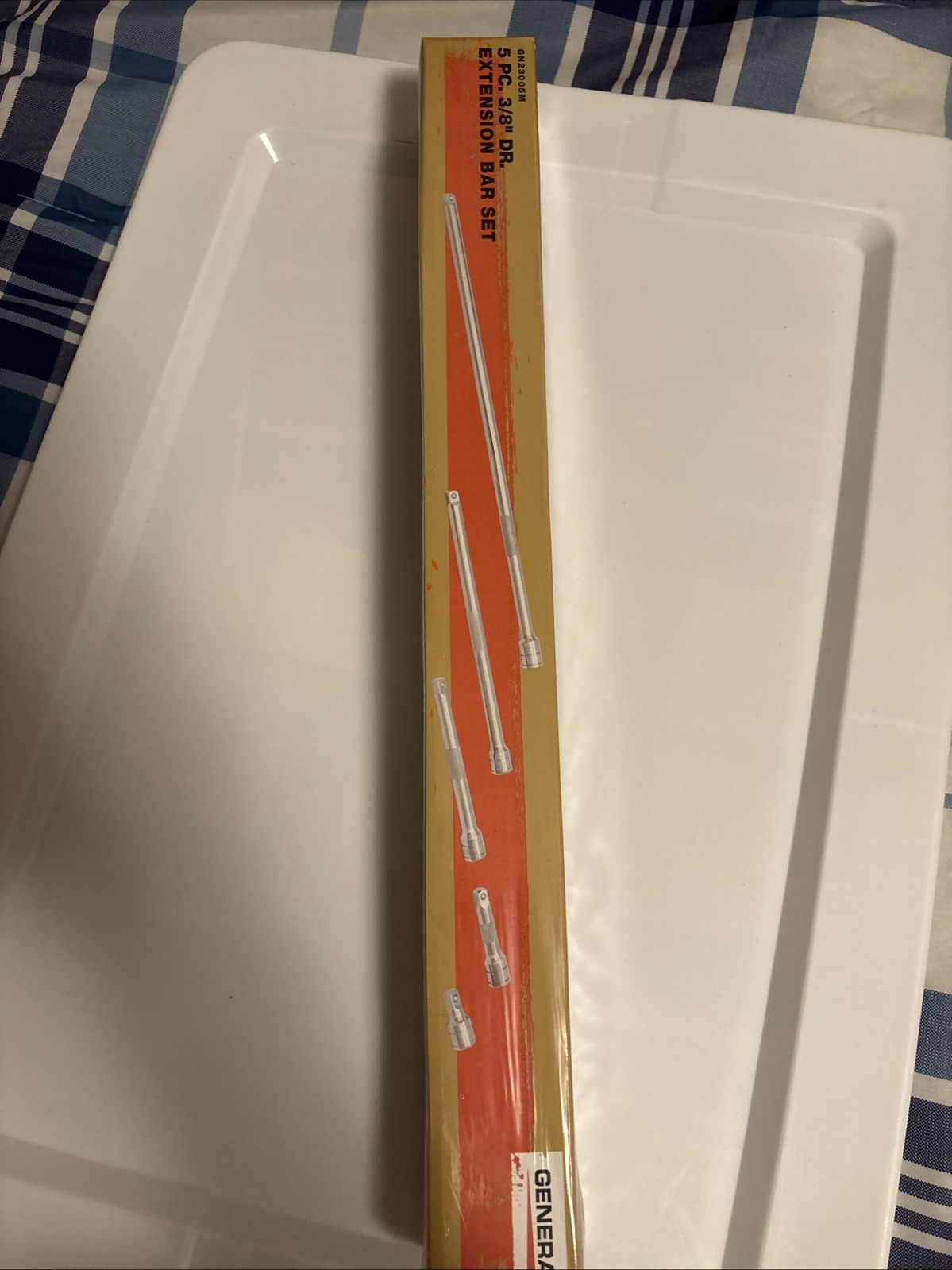 General 5pc 3/8 Dr Extension Bar Set, GN23005,3”,6”,10”,18”, New In Box