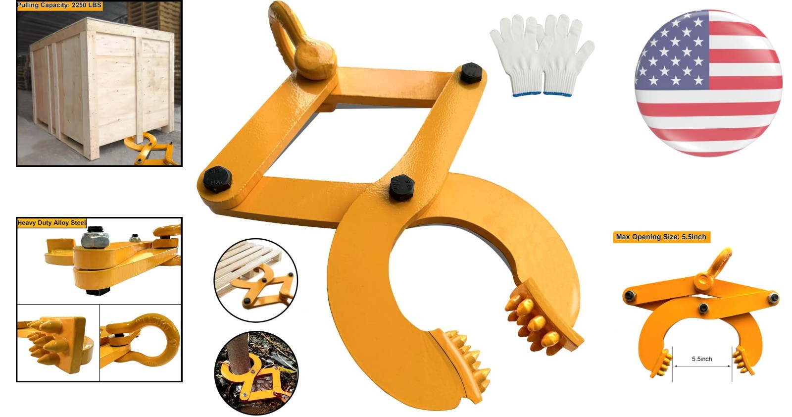 Effortless Heavy Load Handling – 2250lbs Pallet Puller with Anti-Skid Features