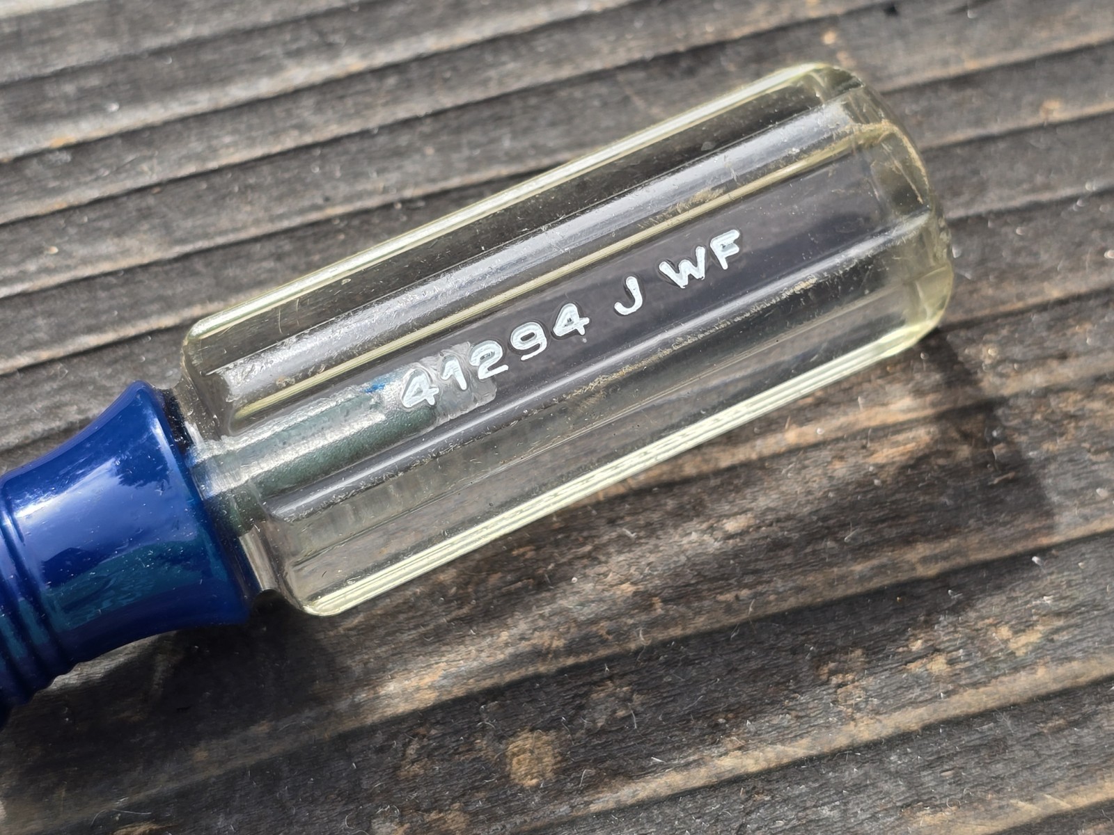 Craftsman P1 Phillips Screwdriver Blue Clear Handle No. 1 41294 J WF USA