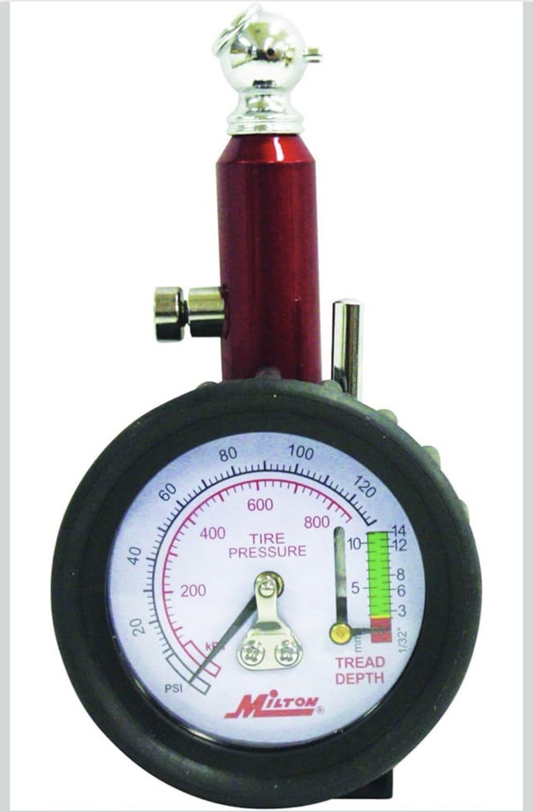 Milton S-934 Dial Tire Gauge, 0-120 PSI – 2 lb increments