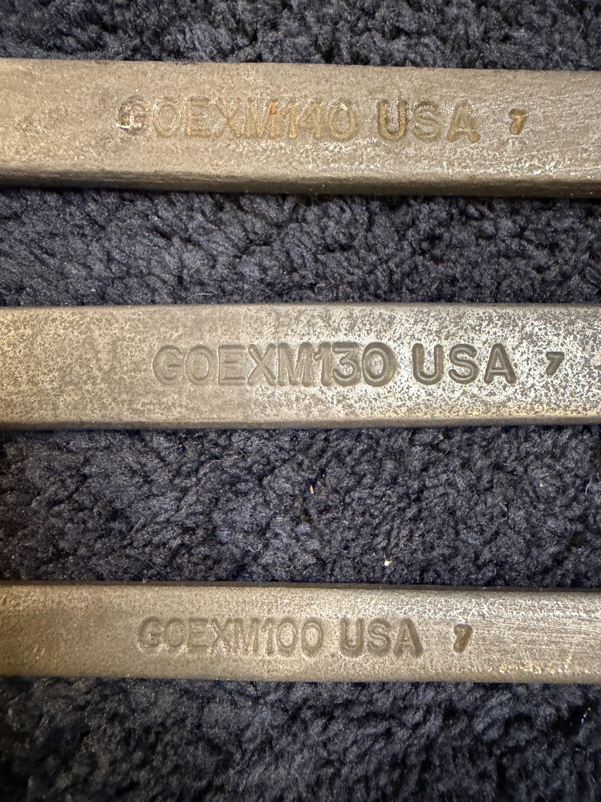 Snap-on 5 Piece Combination Wrench Set, GOEX See description for sizes. USED
