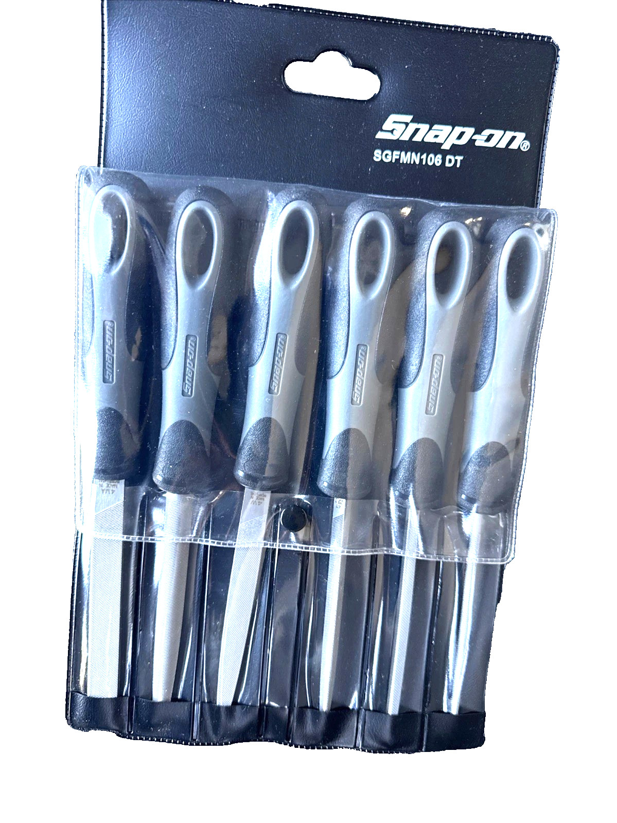 New Snap-on™ SGFMN106DT Grey 6-piece Soft Grip Handle Miniature File Set