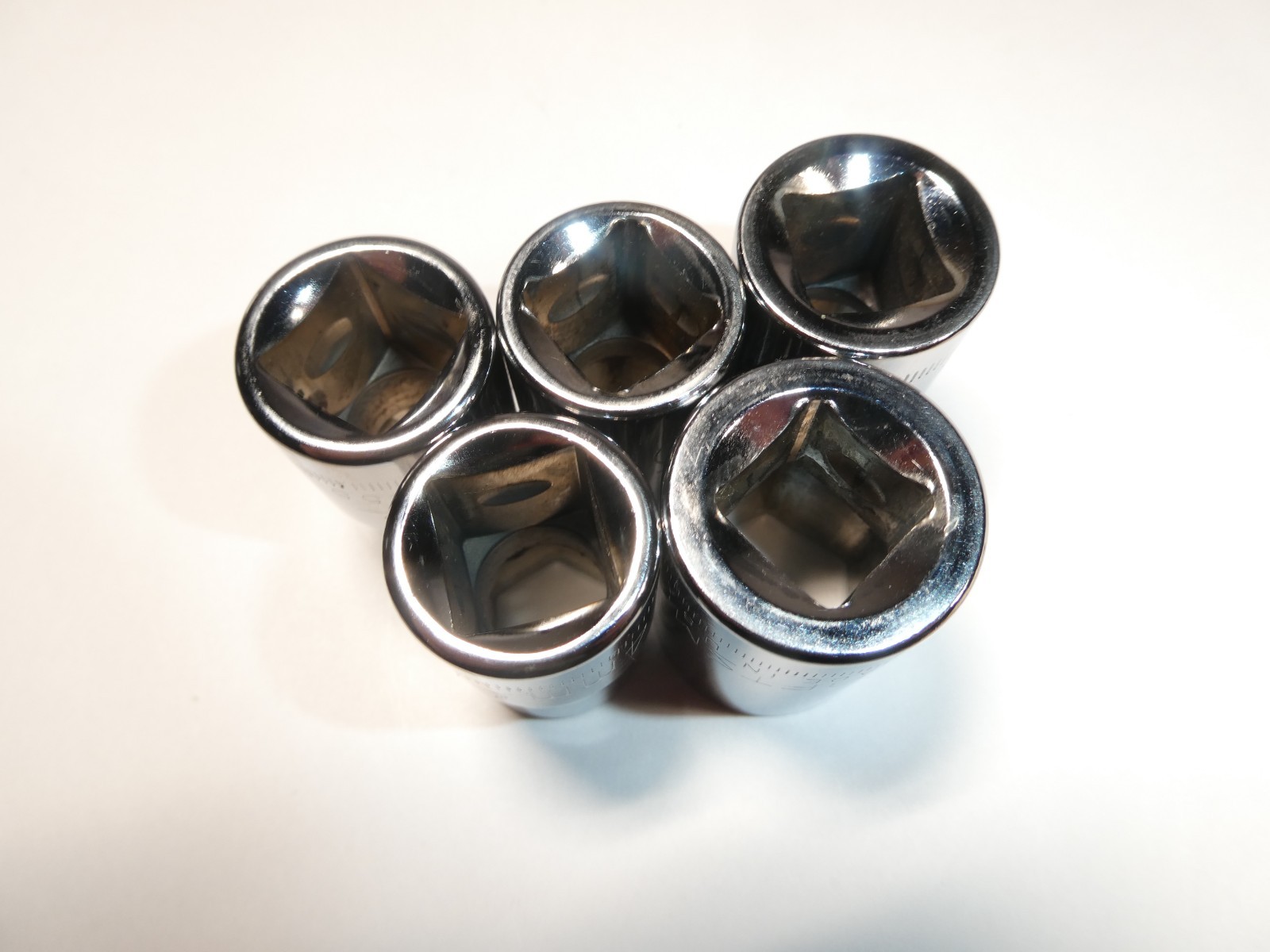 Craftsman 1/2″ Drive 5 PC 6 PT Shallow Metric Assorted Sockets Made In USA