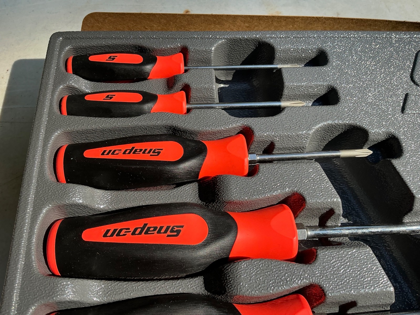 Snap-on Tools 10pc ORANGE Soft Grip Phillips & Flat Head Screwdriver Sets