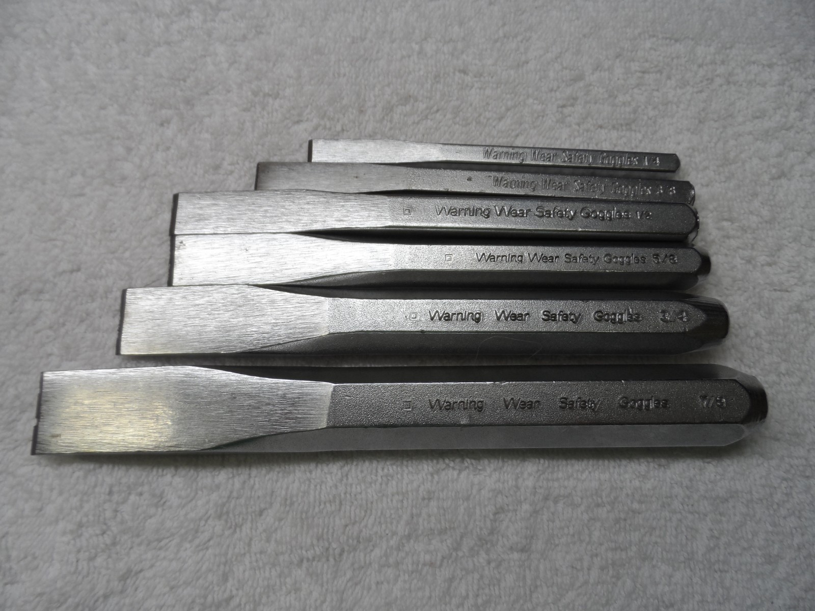 Craftsman Chisel Set, made in USA, PN 42971 to 42976 – 6 pcs (vintage)