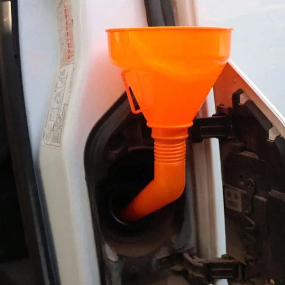 Long Neck Fuel Funnel with Filter for Car Motorcycle Oil Gas Filling Tool