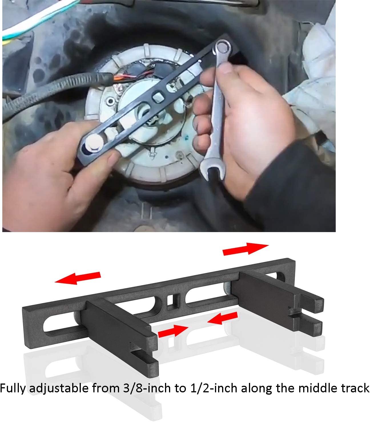 Universal Fuel Tank Lock Ring Tool Fuel Sender Tank Lid Remover for Ford Chrysle