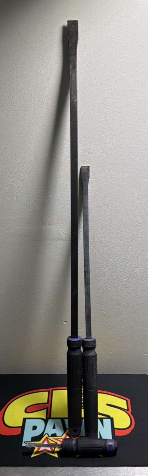 MAC TOOLS USA *Lot of 3* , PB8CP, PB25CP, PB36CP – Purple Handle Curved Pry Bar