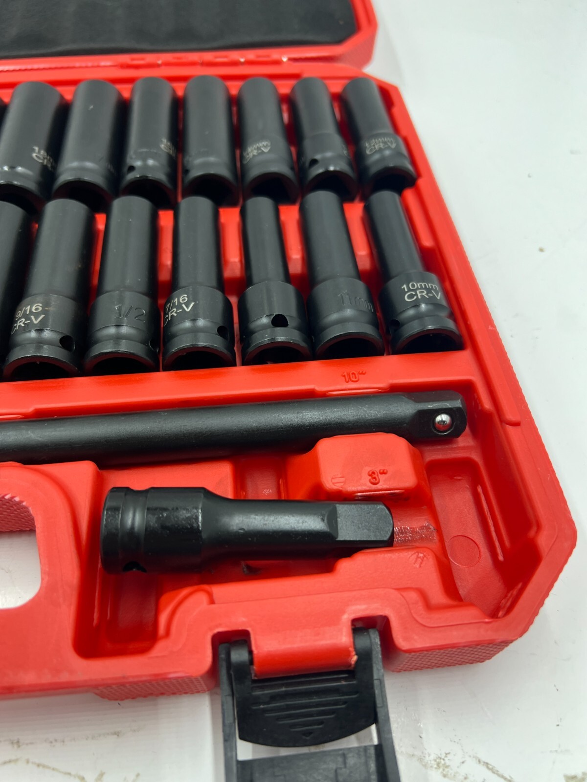 Drive Deep Impact 29 Piece Socket CR-V Extension Bar SAE Metric Black