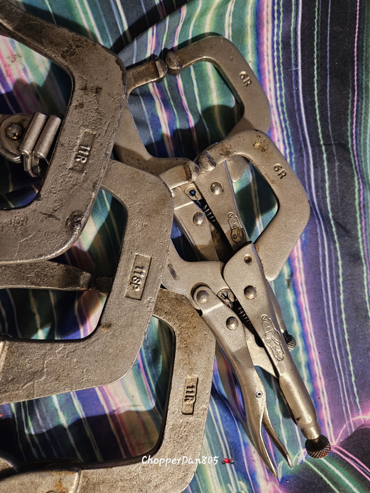 5pc. Vintage Peterson DeWitt Vise-Grip Locking C-Clamps 🧰 Sizes: 6R, 11R, 11SP