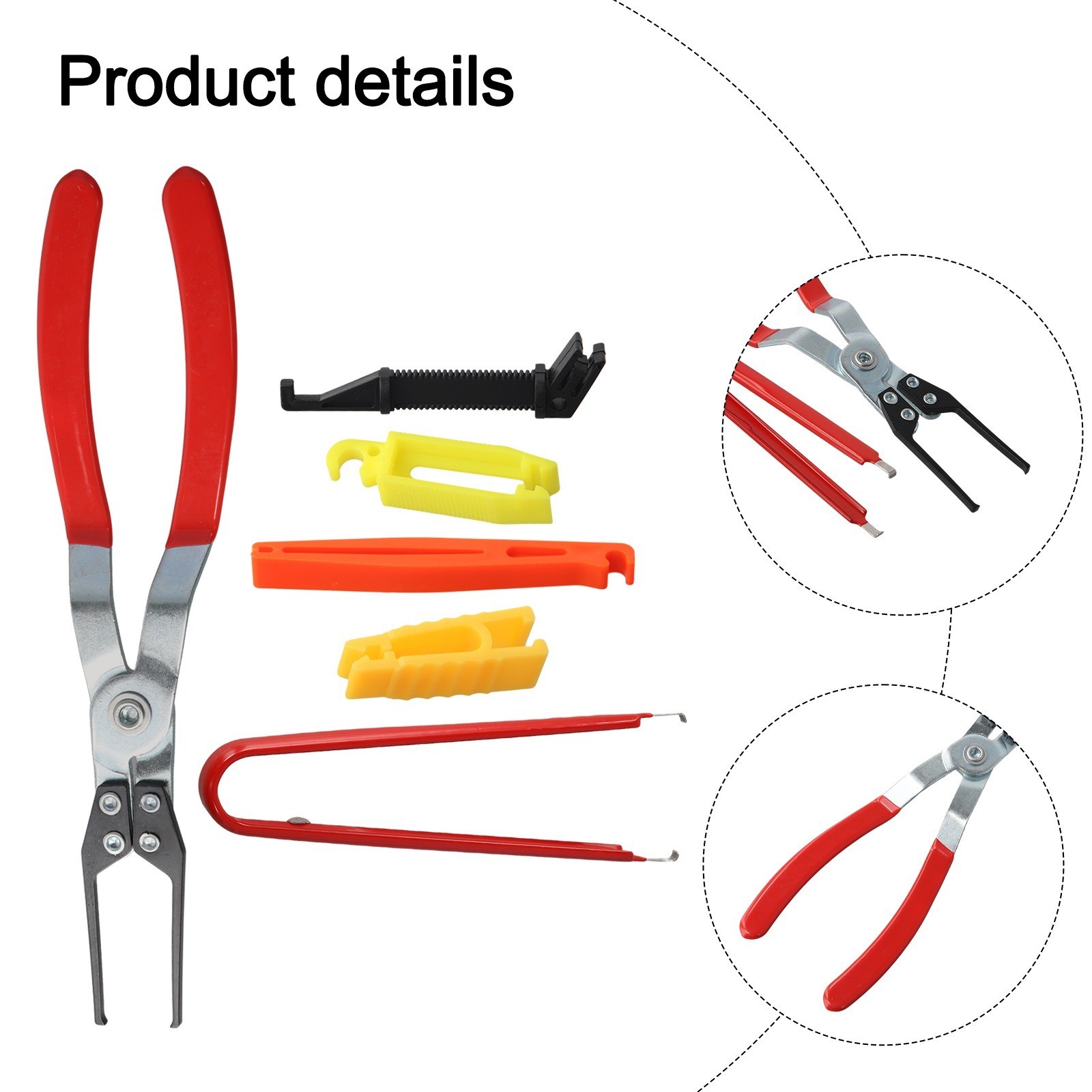 Vehicle Relay Fuse Puller Tool Set Made of ABS Metal and Stainless Steel 4 Pack