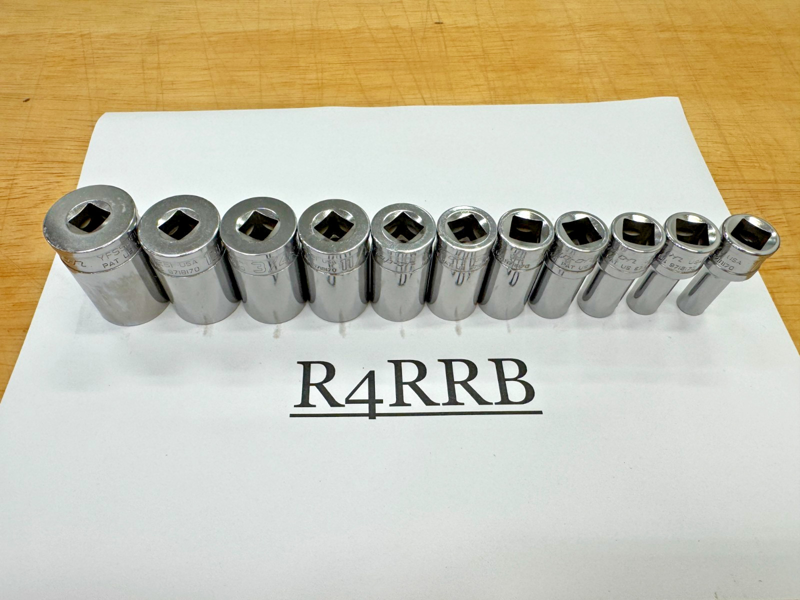 Snap-on Tools USA NEW 11pc 3/8″ Drive SAE Semi Deep 6pt FDX Socket Set 211YFSSY