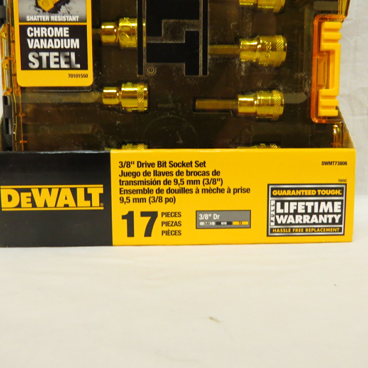 DeWalt 3/8″ Drive Bit Socket Set Tough Box 17 pieces