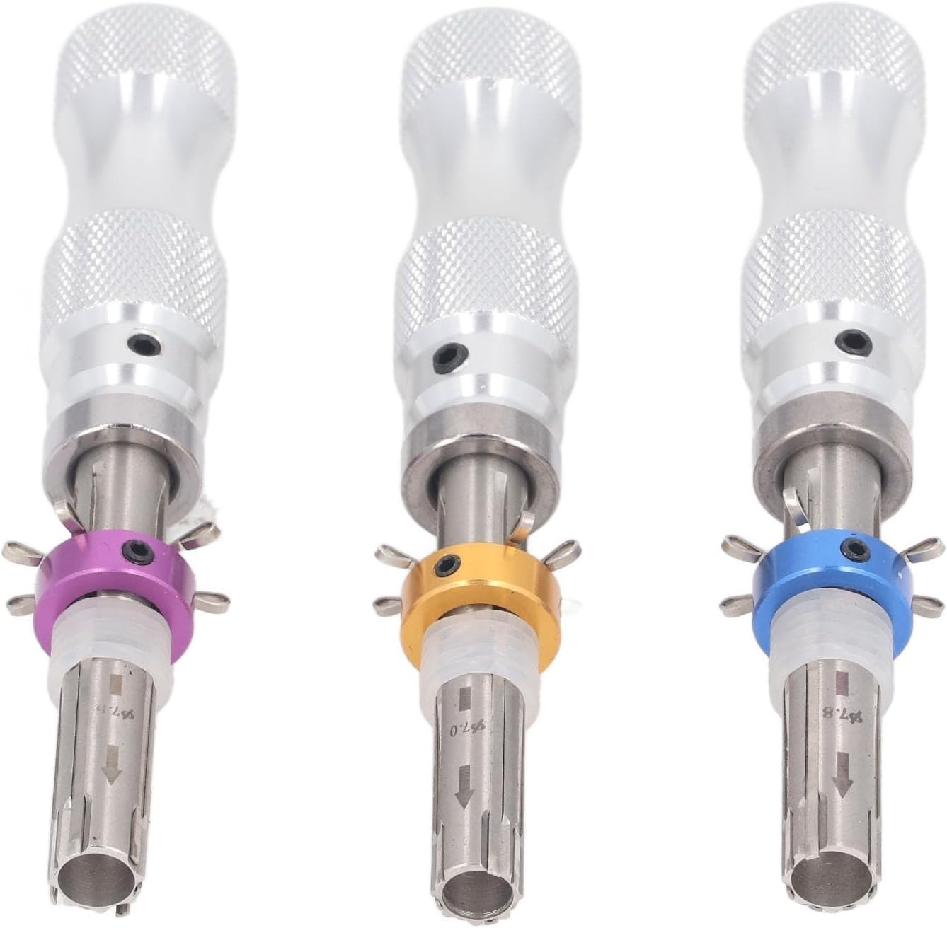3PCS Tubular 7 Pins Tool Accessories Stainless Adjustable Tool 7mm 7.5mm 7.8mm