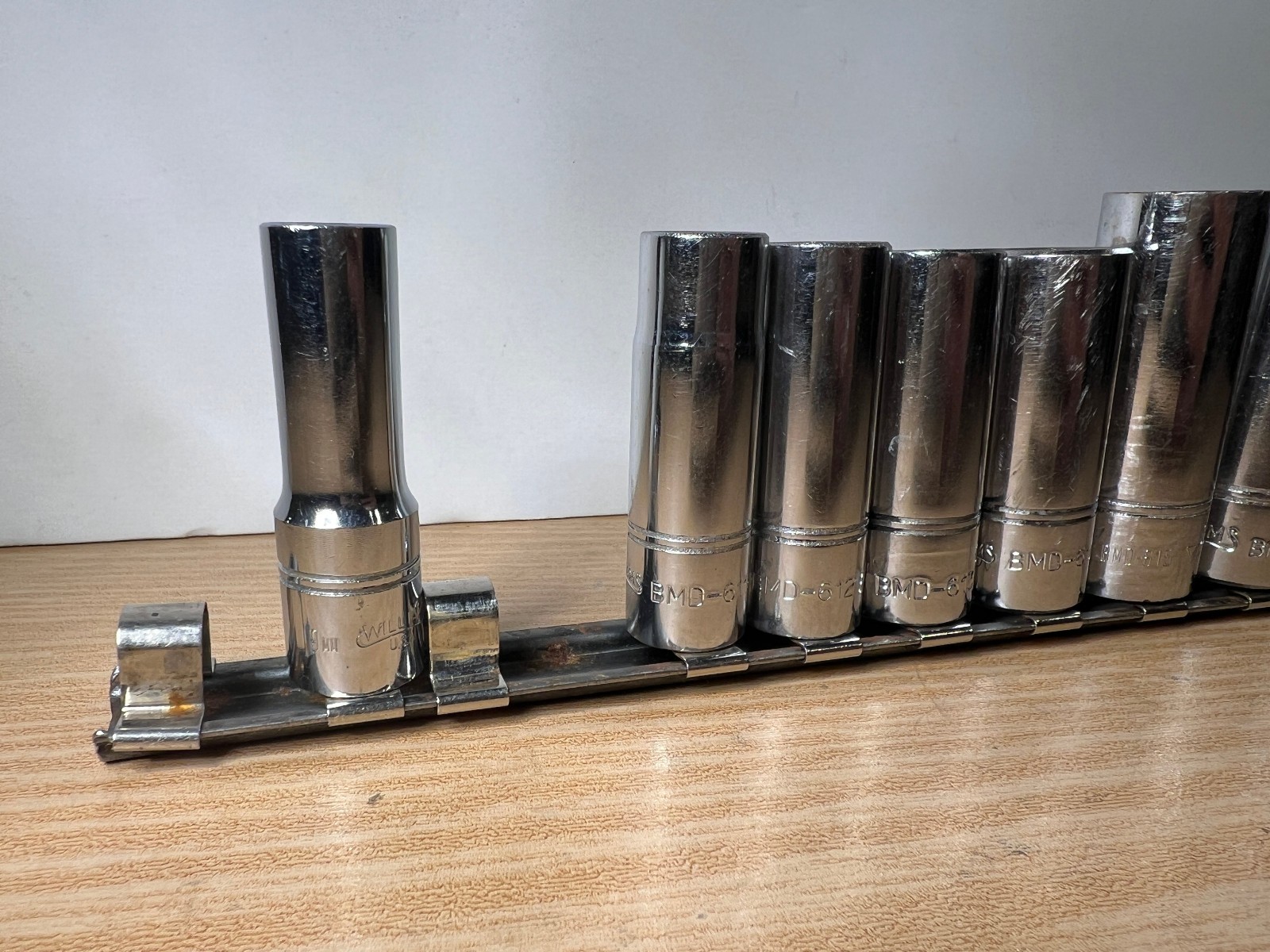 Vintage 1970s Vulcan Williams BMD Deep Metric Socket Set 3/8 Drive USA 9pc
