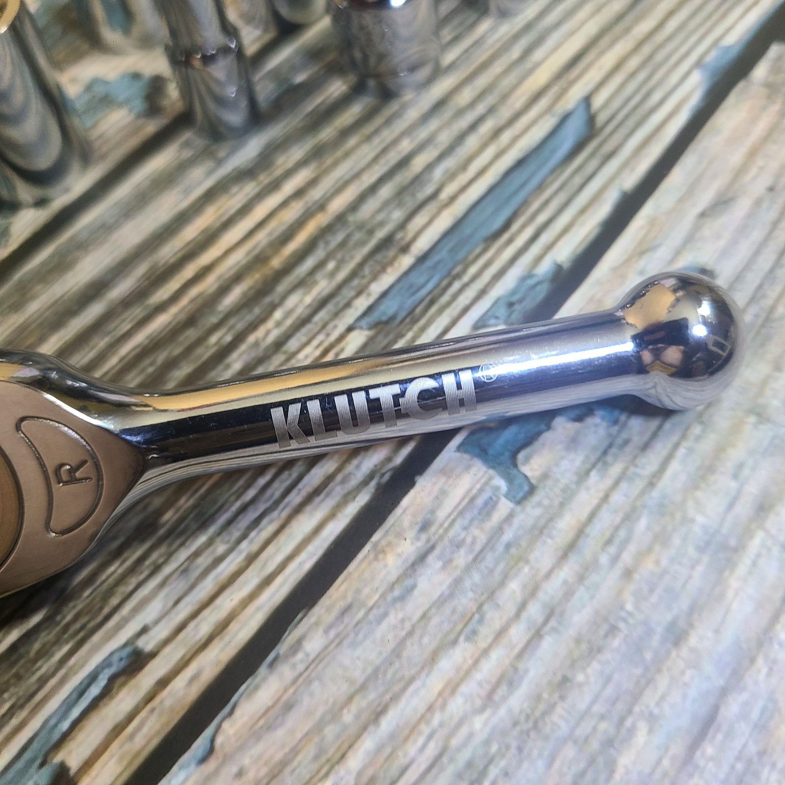 Klutch 1/4” Drive 4” Stubby Ratchet Quick Release 8 sockets set Excellent