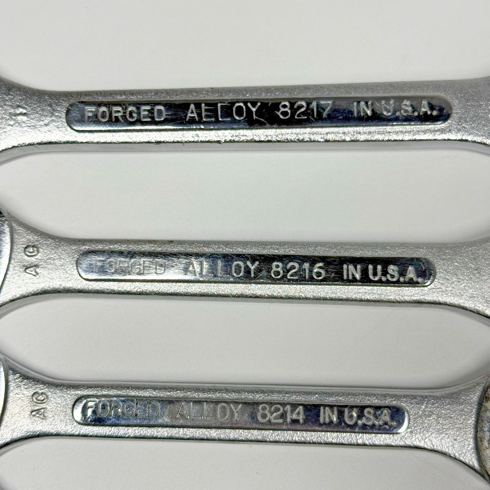 Vintage S-K Dresser 7 Pc Metric Open End Wrench Set 6mm-19mm USA In Green Case