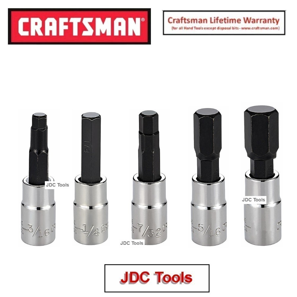 CRAFTSMAN 17 pc SAE METRIC MM Allen Hex Key Socket wrench set 6 10 12 15 16