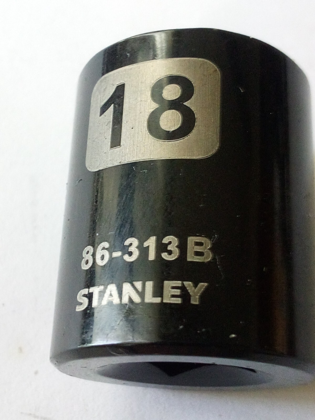 Stanley 18 mm x 3/8″ Standard Socket 86-313B Black Chrome 6 Pt Free Shipping