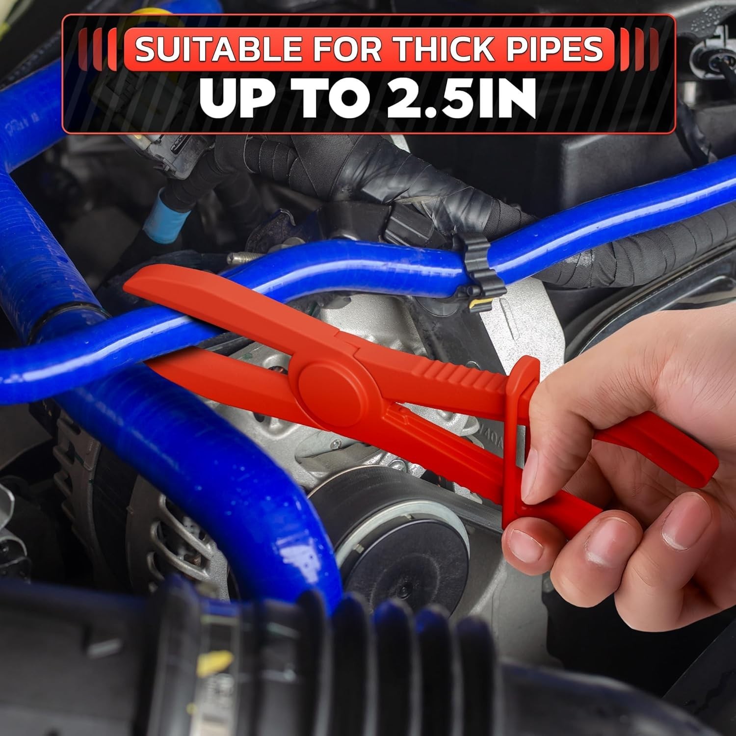 Brand New Hose Pinch Off Pliers Set – 6Pcs, Red, Ergonomic, Non-Conductive