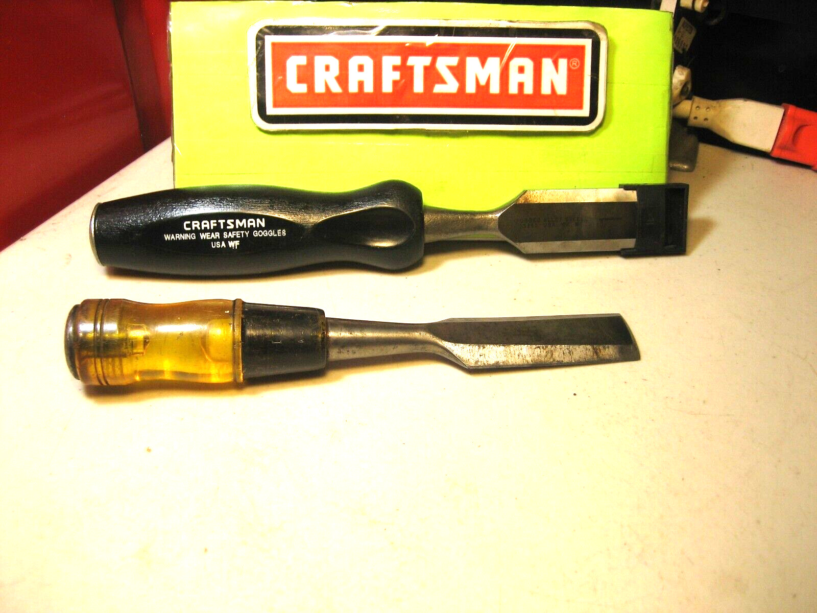 CRAFTSMAN 1″ STRIKING Wood Chisel PLUS EXTRA BOTH USA